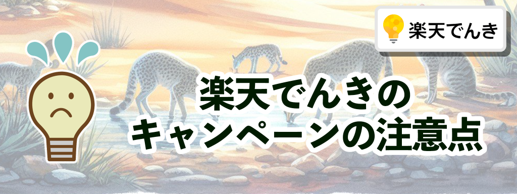 楽天でんきのキャンペーンの注意点